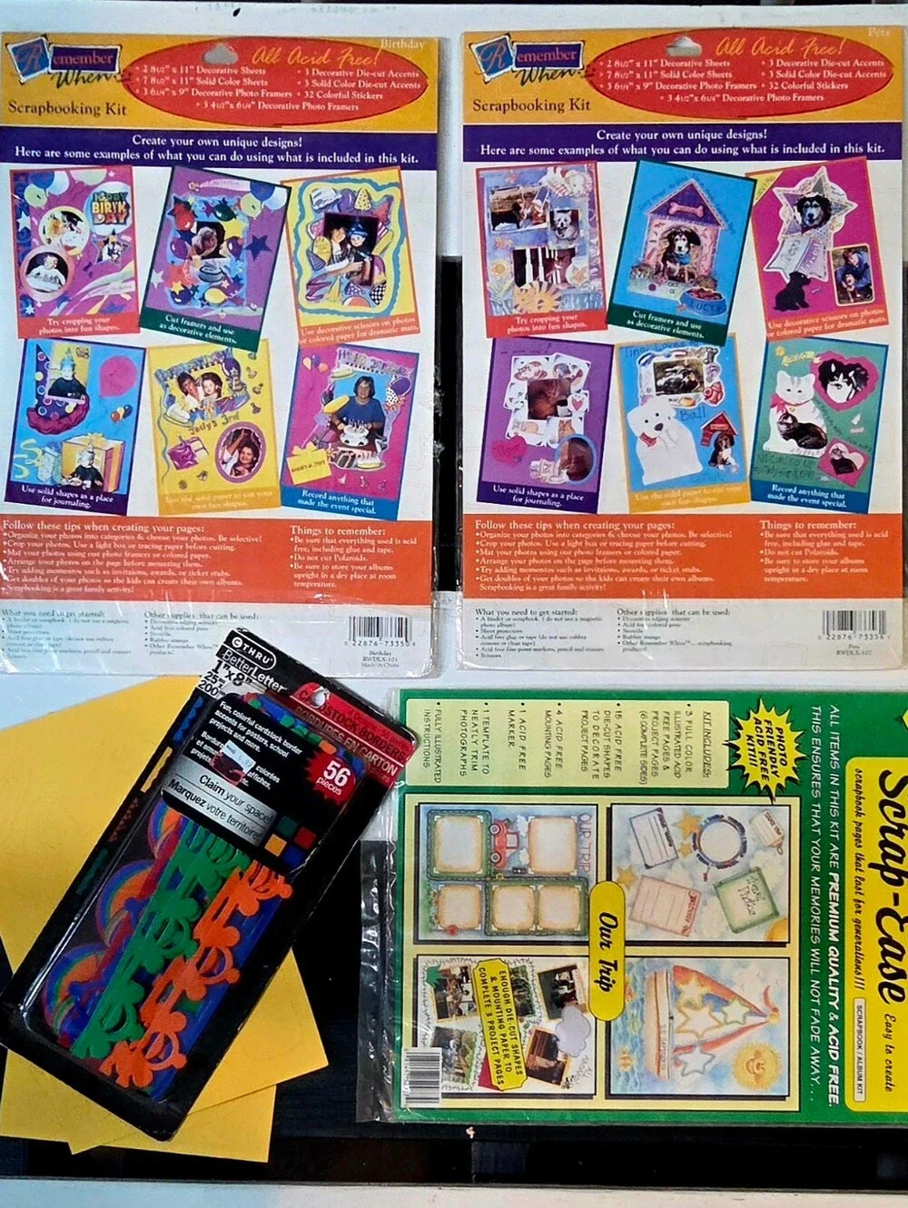 NEW Scrapbooking Supplies - 4 Packs